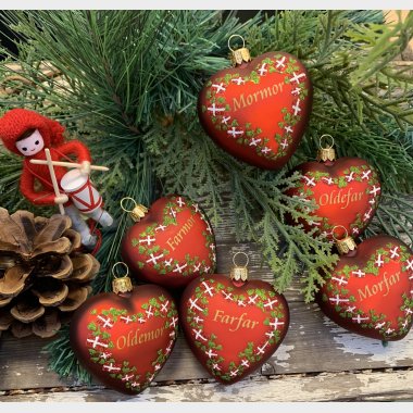 Julehjerter med navn(titel)