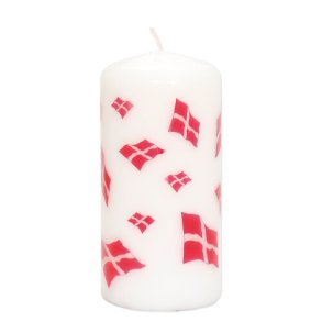 Blok lys med dannebrogsflag