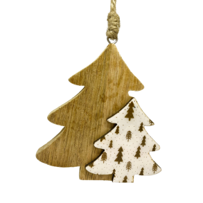 Dobbelt Juletr i tr - Juleophng