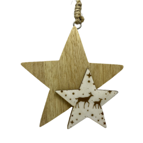 Dobbelt stjerne i tr - Juleophng