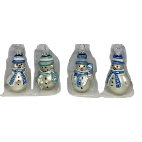 Figurst med sm snemnd i bl - Julekugler