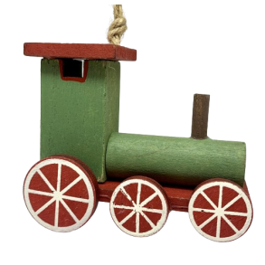 Grnt tog i tr - Juleophng