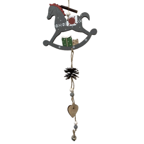 Gr gyngehest  i tr -Juleophng