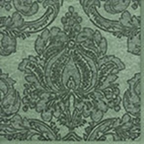 Middagsserviet Damask i Jadegrn med mnster - 40x40cm