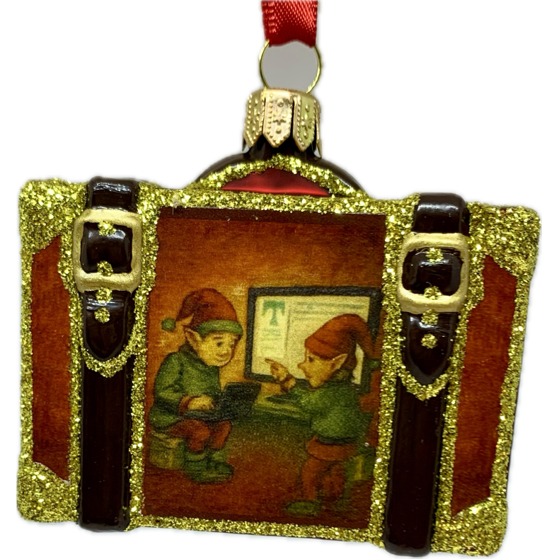 Kuffert med nissemotiv