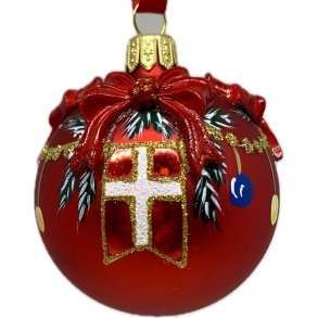 rd kugle med dansk flag