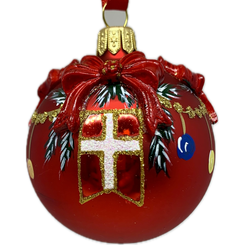 rd kugle med dansk flag