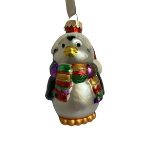 Lille pingvin med trklde - Julekugle