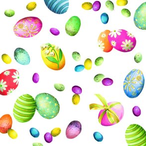 Serviet med p�ske�g - P�skeserviet 33x33cm