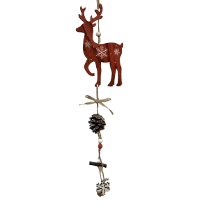 Rdt rensdyr i tr - Juleophng