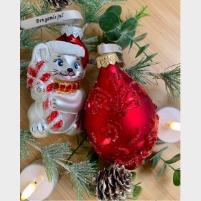 JULE TILBUD - 2 jule glas kugler 